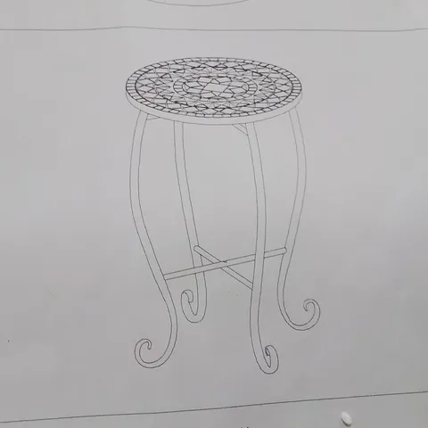 BOXED MOSAIC GARDEN SIDE TABLE