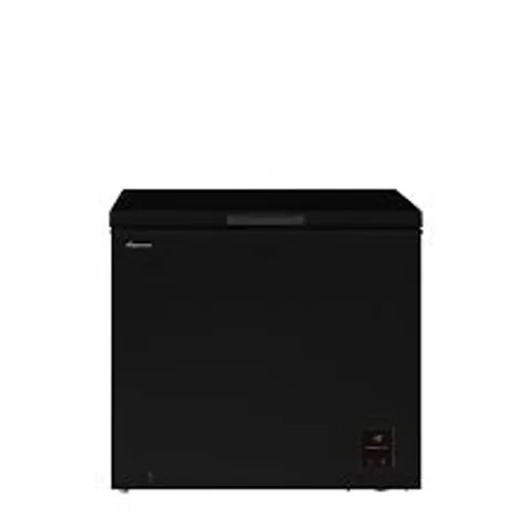 BOXED FRIDGEMASTER MCF198EB 191L CHESTER FREEZER 4 STAR FREEZER RATING - 55.7D X 89.1W X 85.3H CM BLACK WITH RECESSED HANDLE - E RATED