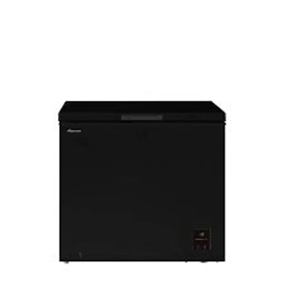 BOXED FRIDGEMASTER MCF198EB 191L CHESTER FREEZER 4 STAR FREEZER RATING - 55.7D X 89.1W X 85.3H CM BLACK WITH RECESSED HANDLE - E RATED