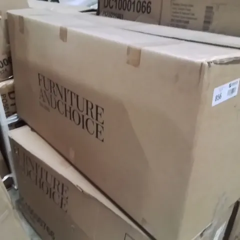 BOXED BEWLEY BLACK LEATHER BUTTON BACK DINING CHAIR, OAK LEGS