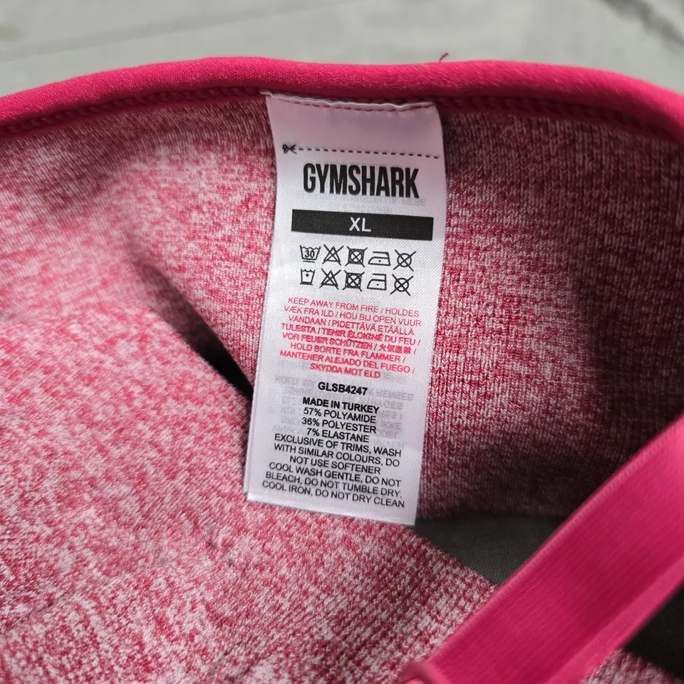 GYMSHARK WOMEN'S SPORTS BRA - PINK HEATHER, XL