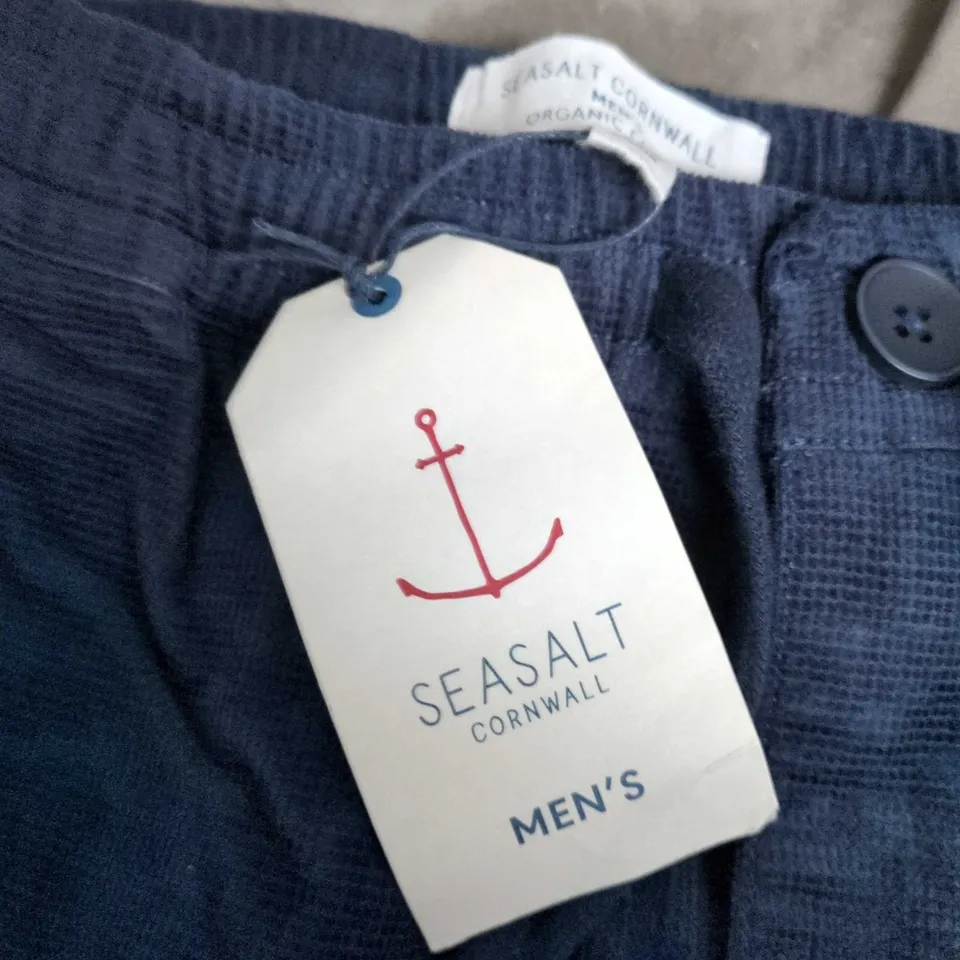 SEASALT CORNWALL MEN'S MIDSHIPMAN TROUSER - ORGANIC COTTON NAVY SIZE M UK