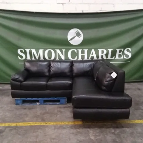 MARLOW RIGHT HAND CORNER LEATHER CHAISE SOFA