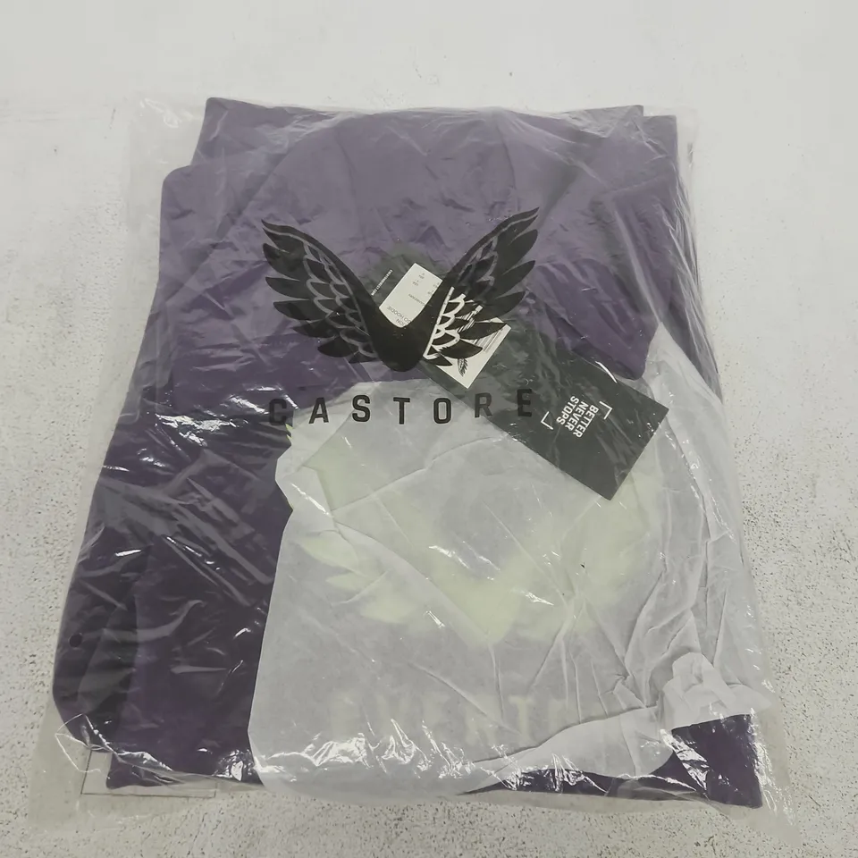 BAGGED CASTORE EVERTON FC PRESENTATION SCUBA LOGO HOODIE IN LOGANBERRY - UK LARGE