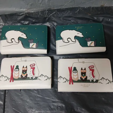 4X RADLEY LONDON WINTER SCENES BIFOLD PURSES