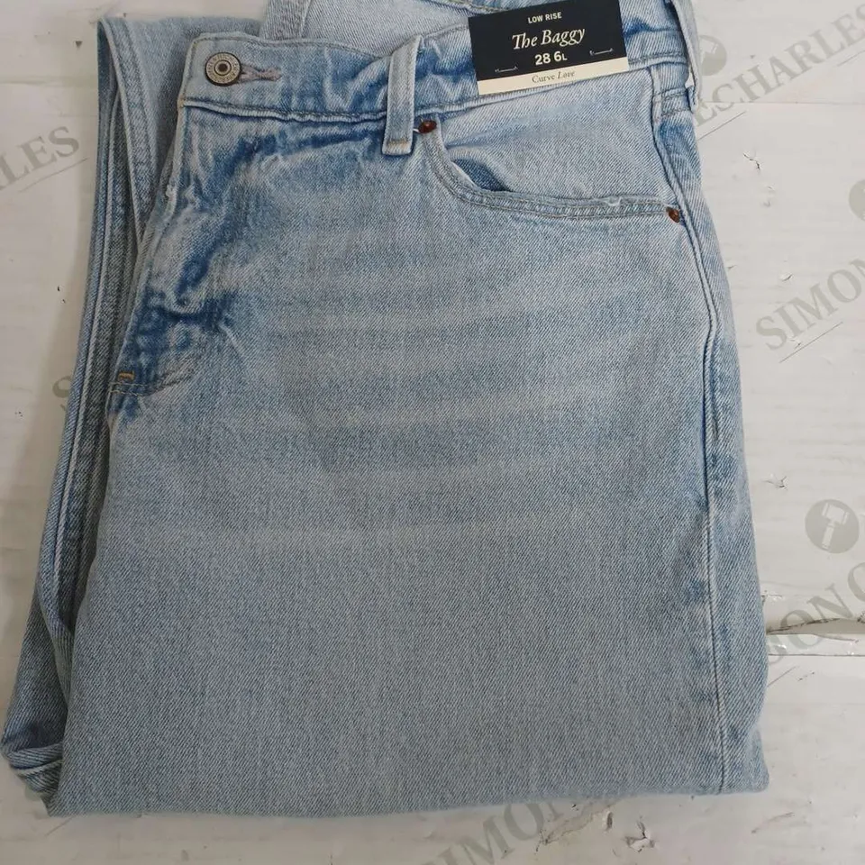 ABERCROMBIE & FITCH THE LOW RISE THE BAGGY DENIM JEANS - 28 6L 