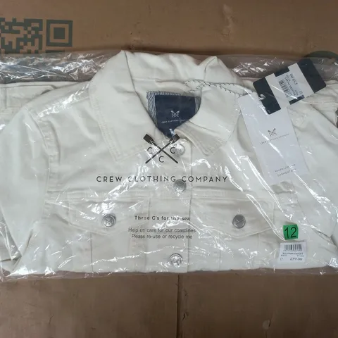 BAGGED CREW CLOTHING COMPANY WESTERN JACKET IN WHITE SIZE 12