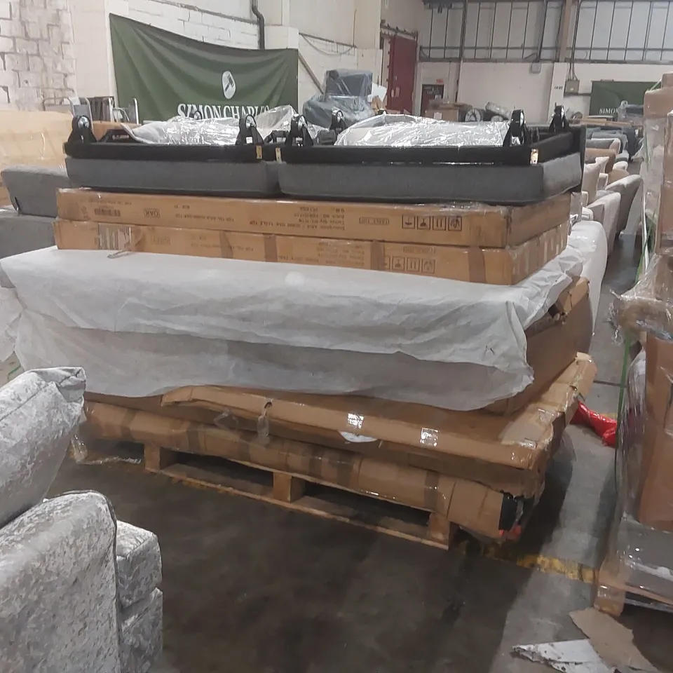 PALLET CONTAINING A LARGE QUANTITY OF ASSORTED FURNITURE PARTS ECT