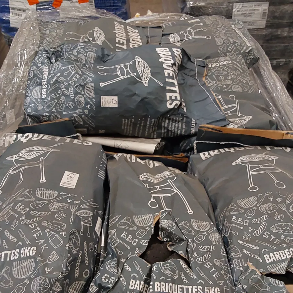 PALLET OF APPROXIMATELY 100X 5KG BAGS OF CHARCOAL BARBECUE BRIQUETTES