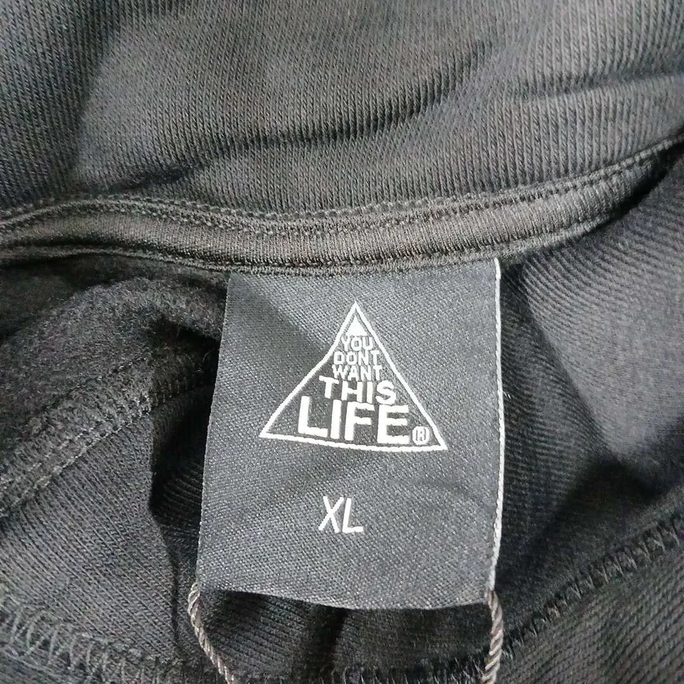 YOU DONT WANT THIS LIFE REFLECTIVE HOODIE - BLACK, SIZE XL