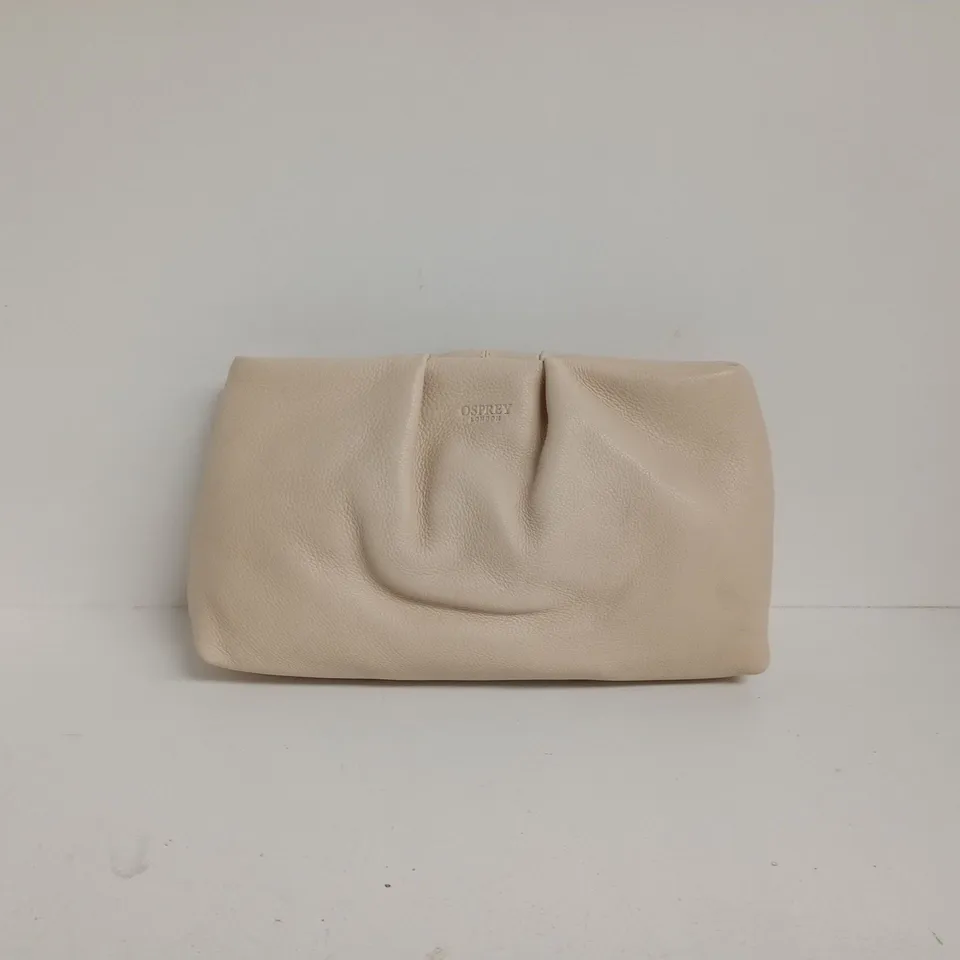 OSPREY LONDON BEIGE CLUTCH BAG
