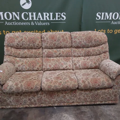 QUALITY BRITISH DESIGNER G PLAN MALVERN THREE SEATER SOFA CONISTON ANTIQUE FABRIC 