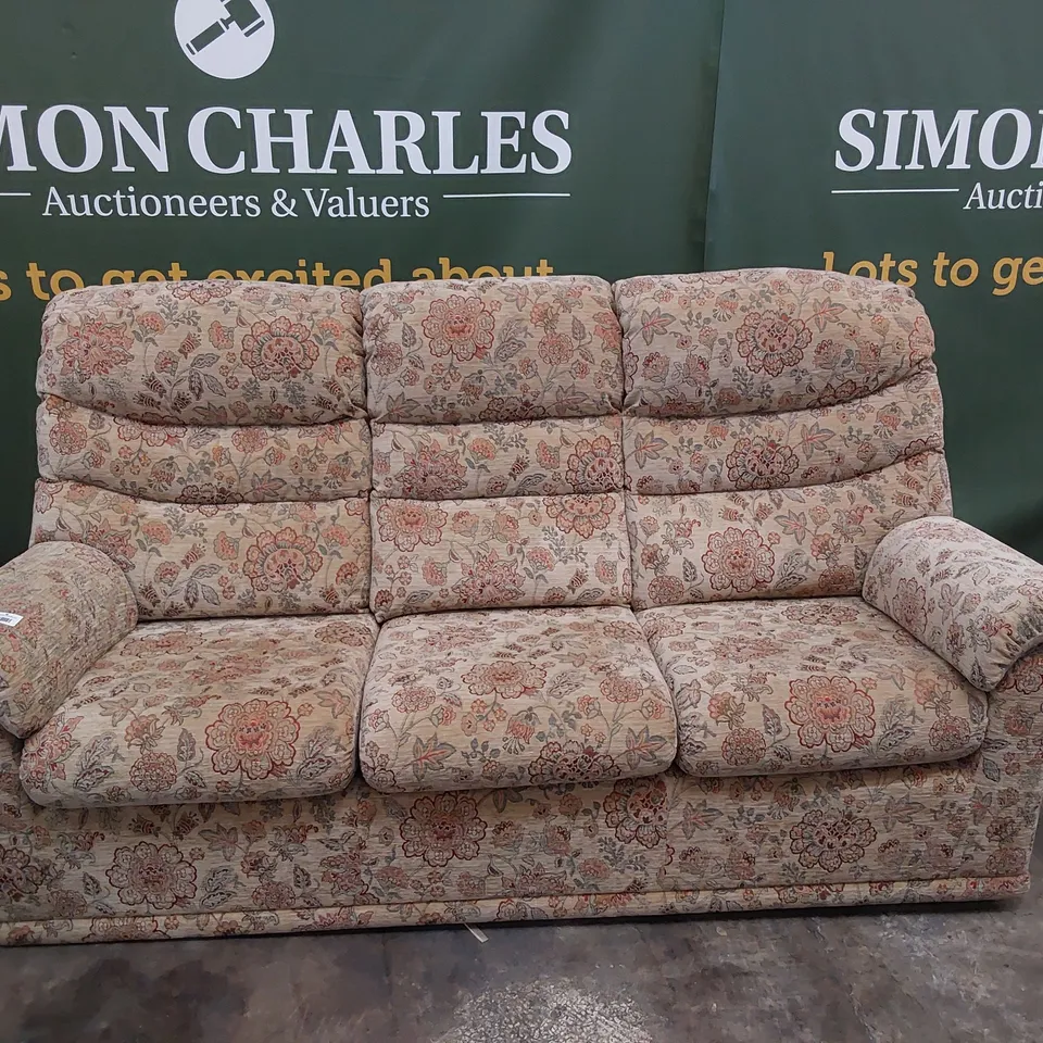 QUALITY BRITISH DESIGNER G PLAN MALVERN THREE SEATER SOFA CONISTON ANTIQUE FABRIC 