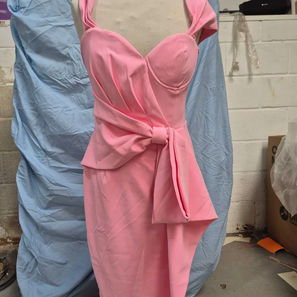 LAVISH ALICE PINK WRAP DRESS, UK 8 (EU 36, US 4)
