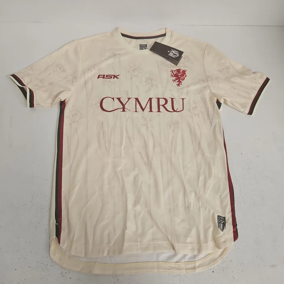 ASK WALES CENIN AWAY SHIRT IN OFF WHITE - SM