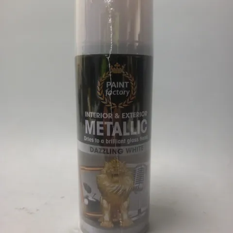 BOX OF 12 INTERIOR AND EXTERIOR METALLIC - DAZZLING WHITE - 400ML - COLLECTION ONLY 