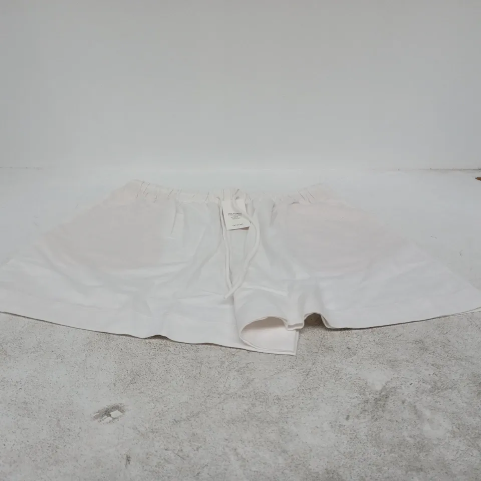OYSHO WHITE DRAWSTRING SHORTS XL TAGGED