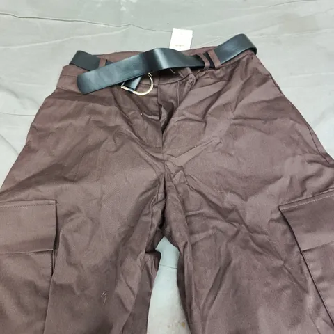 RESERVED BROWN CARGO TROUSERS - L