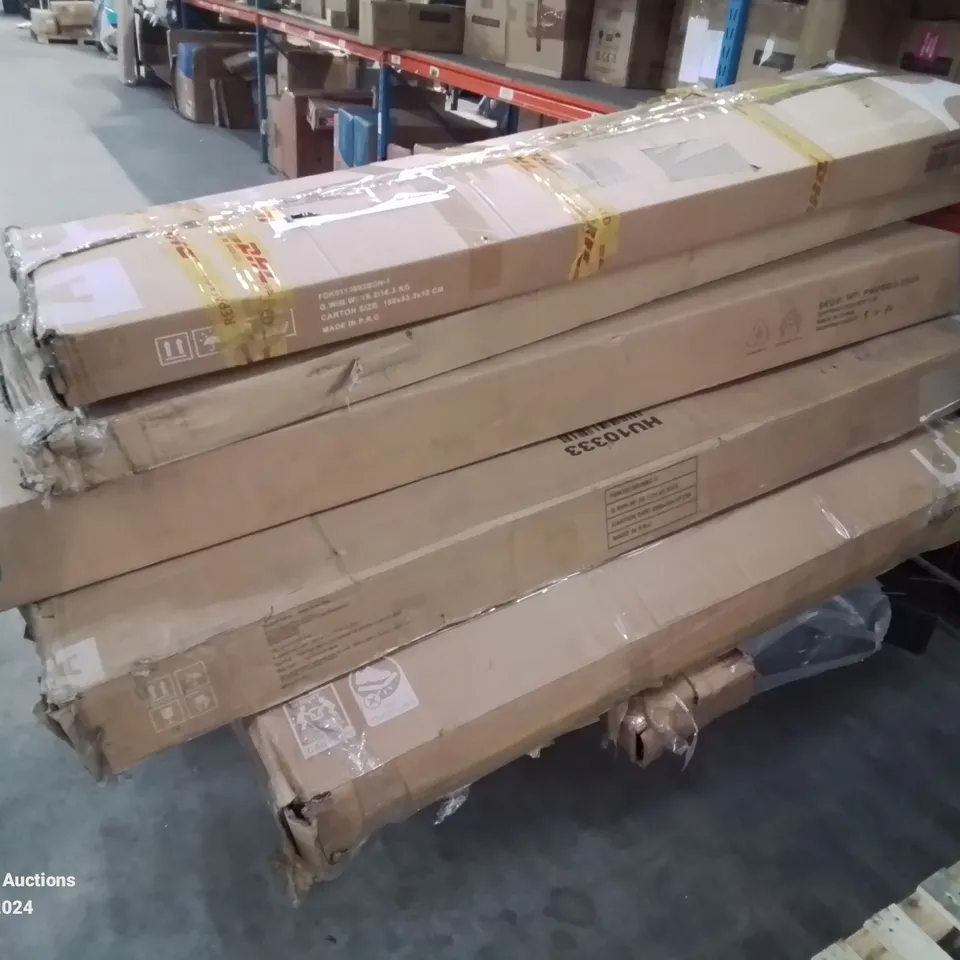 PALLET CONTAINING VARIOUS INCOMPLETE BOXED FURNITURE PARTS AND OTHER HOUSEHOLD ITEMS ETC.