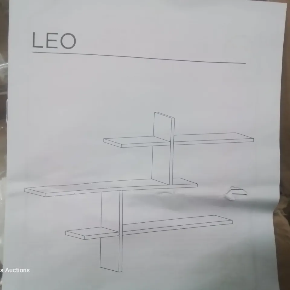 BOXED LEO SHELF UNIT WHITE