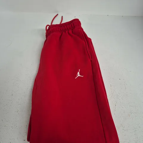 AIR JORDAN TRACKSUIT BOTTOMS - RED - SIZE M