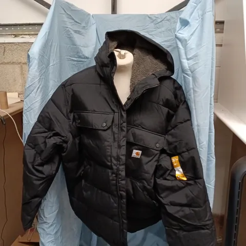 CARHARTT RAIN DEFENDER JACKET – BLACK, 2XL LOOSE FIT (MODEL OJ5474-M)