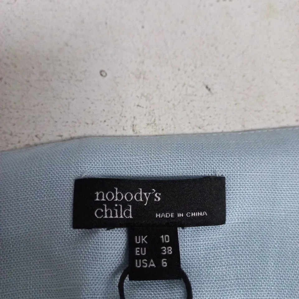 NOBODY'S CHILD SQUARE NECK TAILORED MINI DRESS – UK 10 (BLUE)