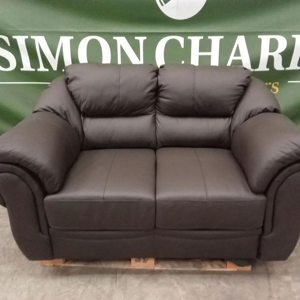 NAPLES ITALIAN LEATHER 2 SEATER SOFA RRP £1099