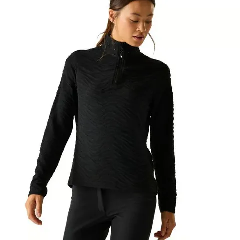 BRAND NEW DARE 2B WOMEN'S GLAMOURIZE III QUILTED QUARTER ZIP MIDLAYER BLACK SIZE 14