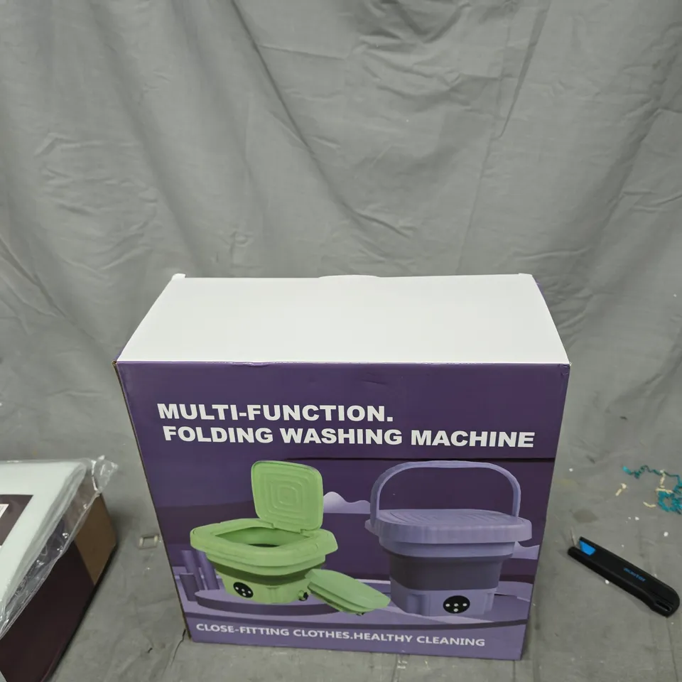 JOB LOT OF APPROXIMATELY 14 ASSORTED ITEMS TO INCLUDE: RUG UNDERLAY AND FOLDING WASHING MACHINE