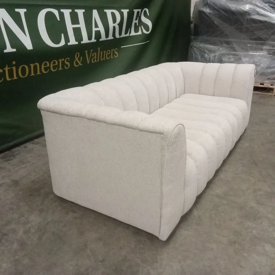 MIKAH 3 SEATER FABRIC SOFA - NATURAL RRP £899