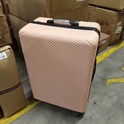 HARD PLASTIC TRAVEL SUITCASE - PINK