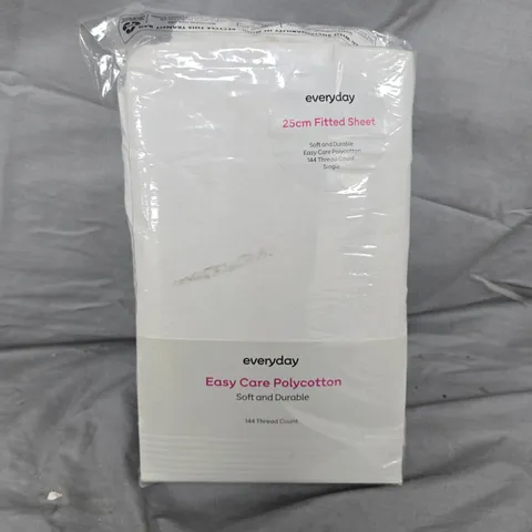 EVERYDAY EASY CARE POLYCOTTON 25CM FITTED SHEET – SINGLE