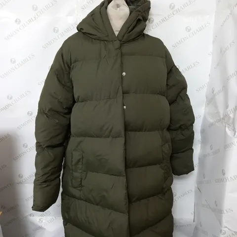 BRAVE SOUL KHAKI PADDED COAT - SIZE 12