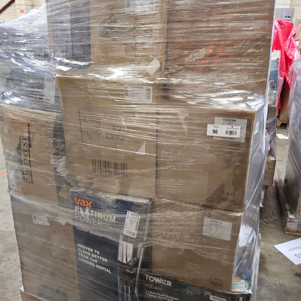 PALLET OF APPROXIMATELY 23 UNPROCESSED RAW RETURN HOUSEHOLD AND ELECTRICAL GOODS TO INCLUDE;