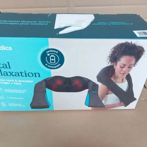 BOXED HOMEDICS TOTAL RELAXATION SHIATSU NECK AND SHOULDER MASSAGER AND HEAT