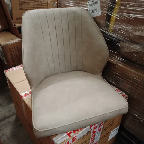 BOXED SET OF 2 FAUX LEATHER DINING CHAIRS