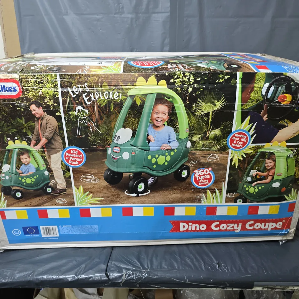 BOXED LITTLE TIKES COZY COUPE DINO - COLLECTION ONLY 
