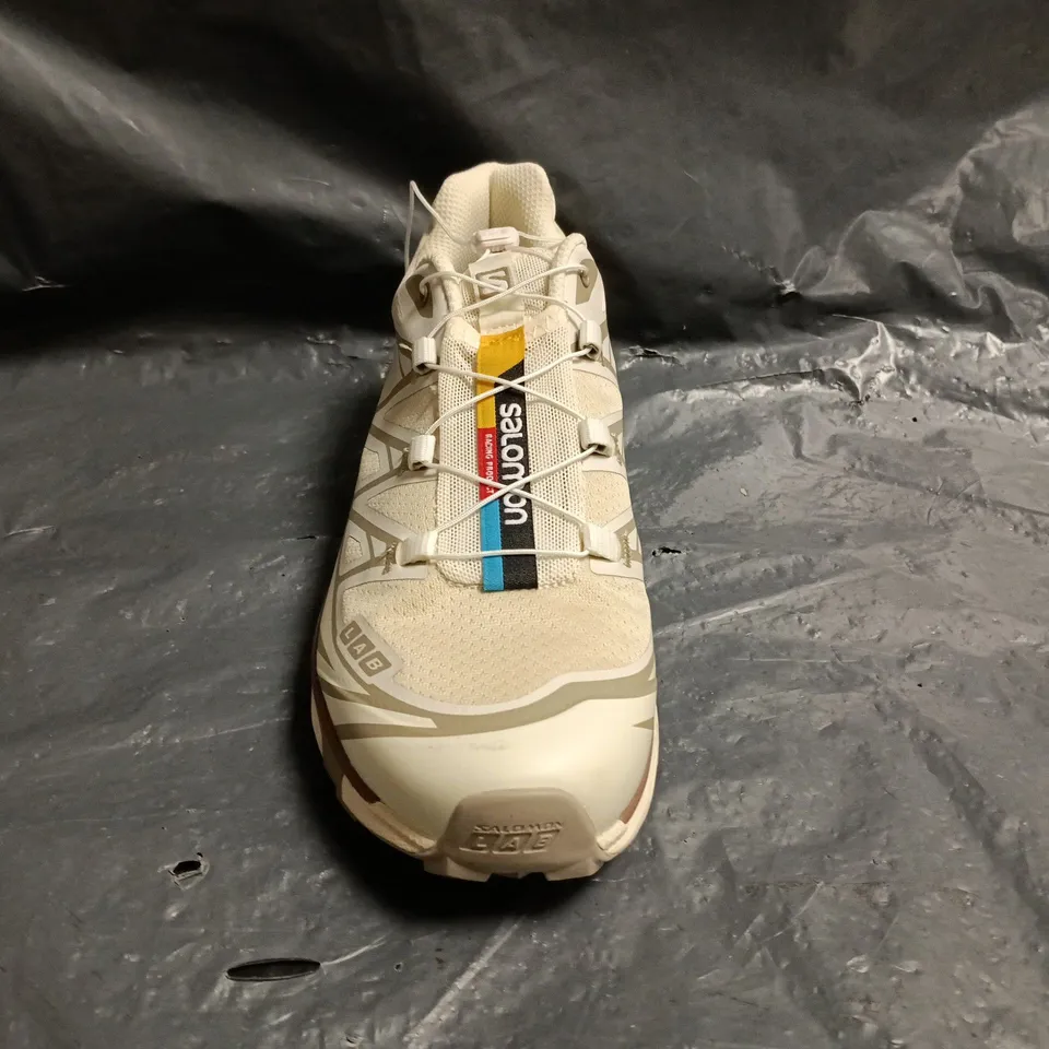 PAIR OF SALOMON TRAINERS IN SAND SIZE UK 6.5