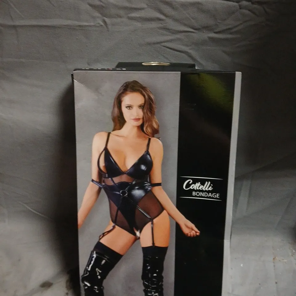COTTELLI BONDAGE BLACK LINGERIE SET – BOXED