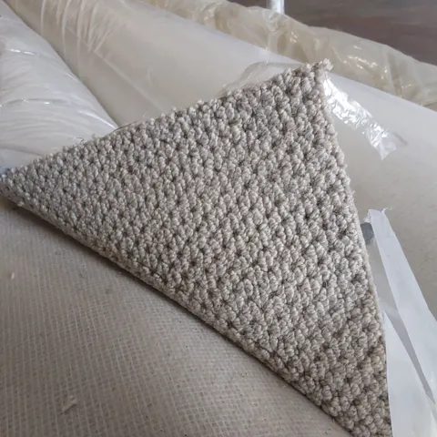 ROLL OF QUALITY DURHAM ALTERNATES - BOUCLE SAPWOOD CARPET // APPROX: 4 x 7.3m