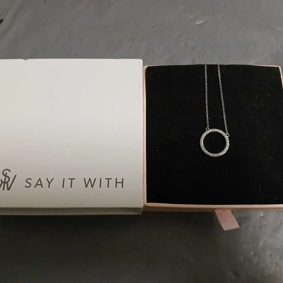 SAY IT WITH CIRCULAR NECKLACE - 925 STAMP