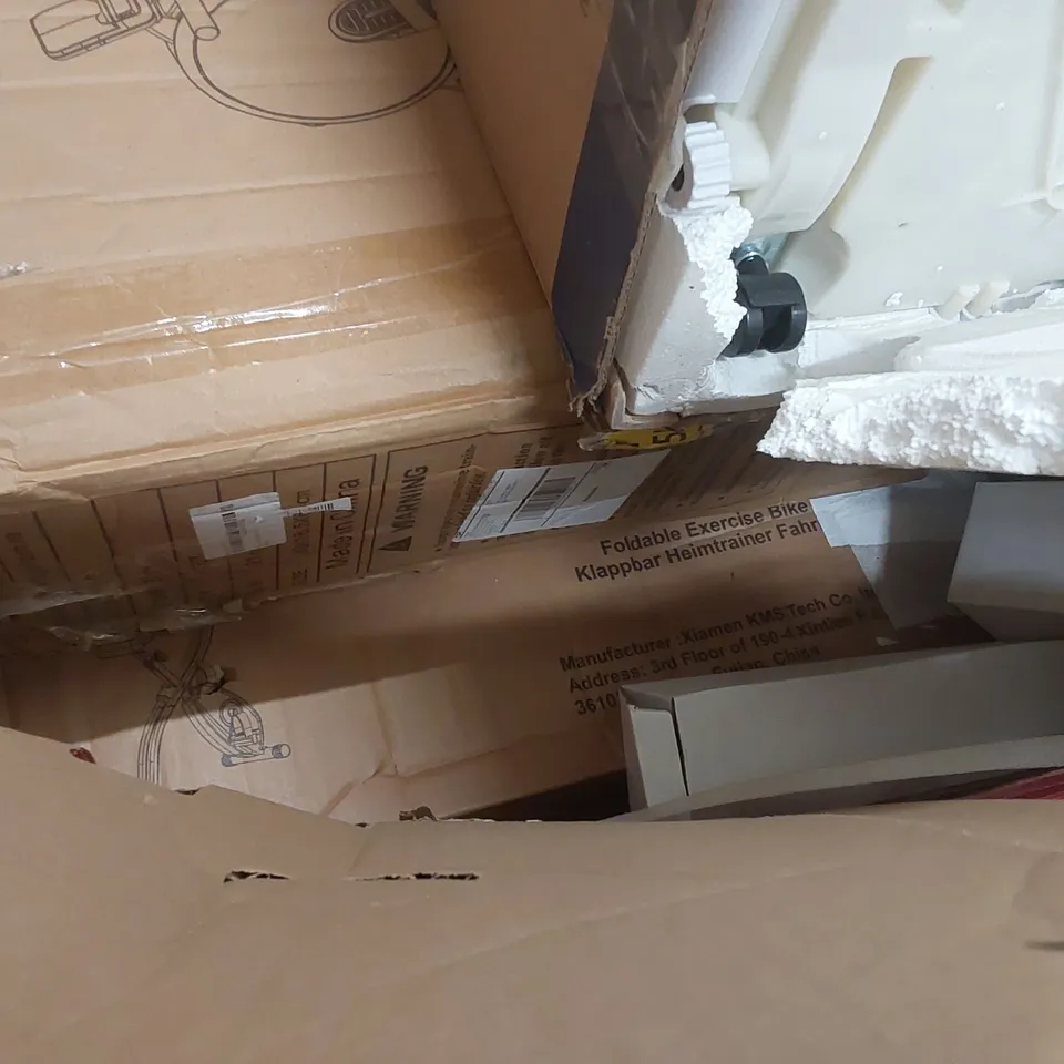 PALLET OF ASSORTED ITEMS TO INCLUDE: PORTABLE AIR CONDITIONERS, ROWING MACHINE, FOLDABLE EXERCISE BIKE ECT