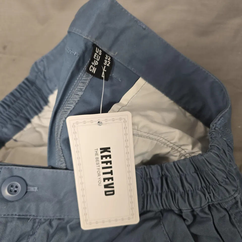 KEFITEVD Cargo Pants, Blue, Set of 2, UK 40 (US 40 / EU 40 / JP 4XL / CN 4XL)
