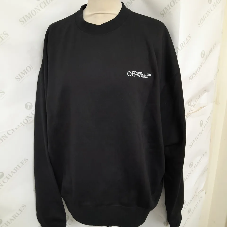 OFFWHITE CREW NECK PULLOVER IN BLACK SIZE L