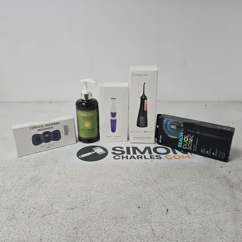 BOX OF APPROXIMATELY 30 ASSORTED ITEMS TO INCLUDE MASSAGER, BIKINI TOUCH, ORAL IRRIGATOR, LG ELECTRIC TOOTHBRUSH ETC