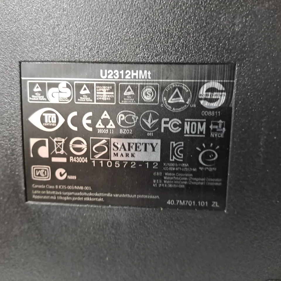 DELL 23" LCD MONITOP MODEL U2312HMT SERIAL #CN0RJWPW7444532P937L