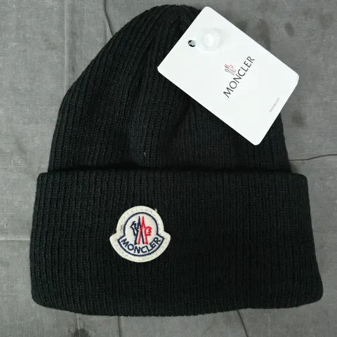 MONCLER BEANIE HAT IN BLACK
