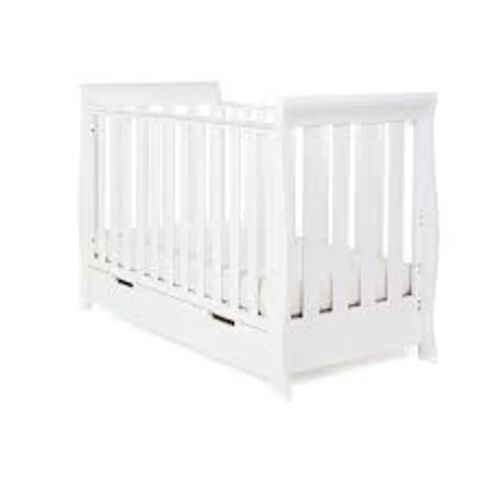 BOXED OBABY STAMFORD MINI COT BED - WHITE (2 BOXES)