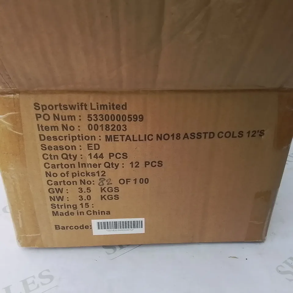 PALLET CONTAINING 78 BOXES OF BRAND NEW METALLIC NO18 CONFETTI - 144 PIECES PER BOX / APPROX TOTAL 11,232